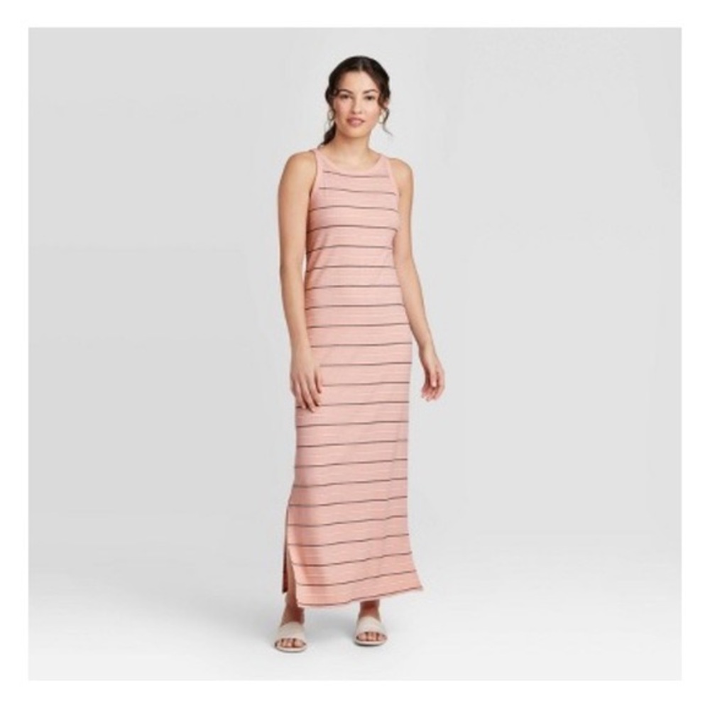A New Day Pink Striped Maxi Dress